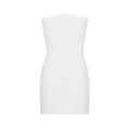 White strapless sculpting tube dress by MYAMI