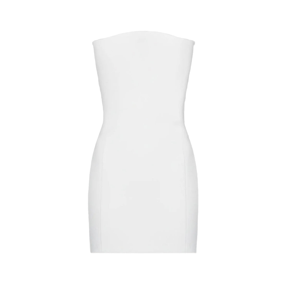 White strapless sculpting tube dress by MYAMI