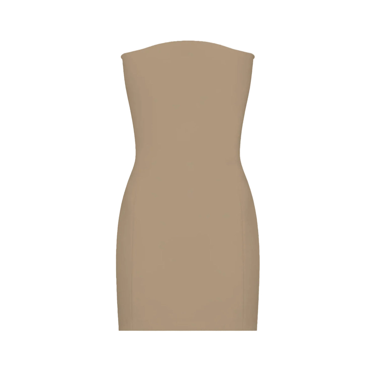 Nude strapless sculpting tube dress by MYAMI