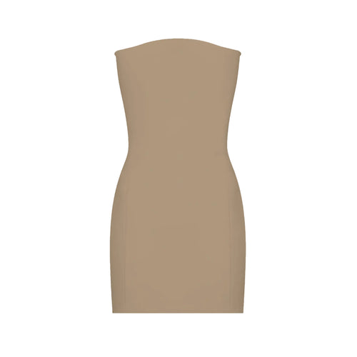Nude strapless sculpting tube dress by MYAMI